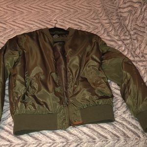 Green bomber jacket
